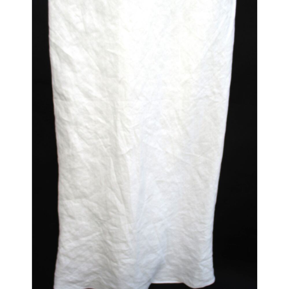 Nwt ZARA 100% Linen One-Shoulder Asymmetrical Off White Lined Midi Dress Sz M - Picture 4 of 10